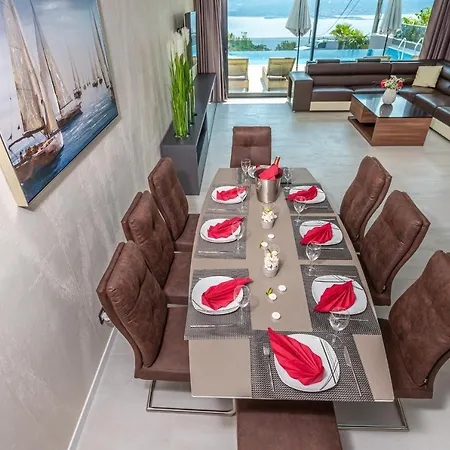 Luxury Lorena With Heated Pool, Jacuzzi,sauna And Seaview וילה קריקווניצה