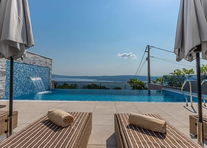 ヴィラ Luxury Lorena With Heated Pool, Jacuzzi,sauna And Seaview ツリクヴェニツァ